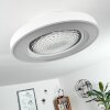 Ventilateur de plafond Penon LED Blanc, 1 lumière, Télécommandes