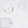 Ventilateur de plafond Penon LED Blanc, 1 lumière, Télécommandes