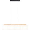 Suspension Brilliant Rayan Bois clair, Noir, 4 lumières