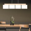 Suspension Brilliant Rayan Bois clair, Noir, 4 lumières