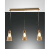 Suspension Fabas Luce Dafne Laiton, 3 lumières