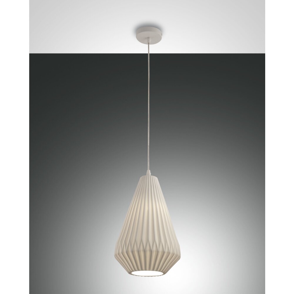 Suspension Fabas Luce Vigor Blanc, 1 lumière