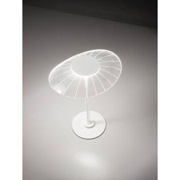 Lampe de table Fabas Luce Vela LED Blanc, 1 lumière