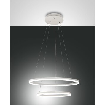 Suspension Fabas Luce Giotto LED Blanc, 1 lumière