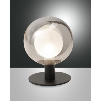 Lampe de table Fabas Luce Teramo LED Noir, 1 lumière