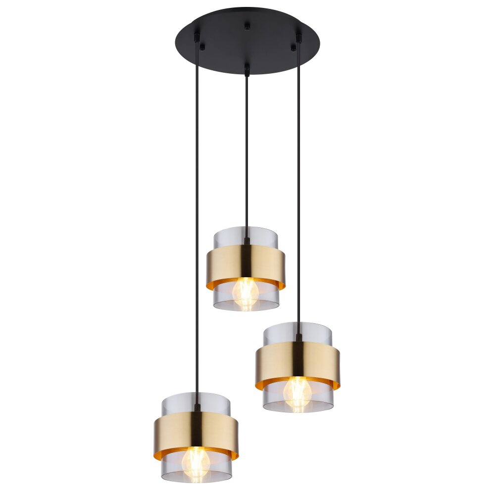 Suspension Globo MILLEY Noir, 3 lumières main product photo