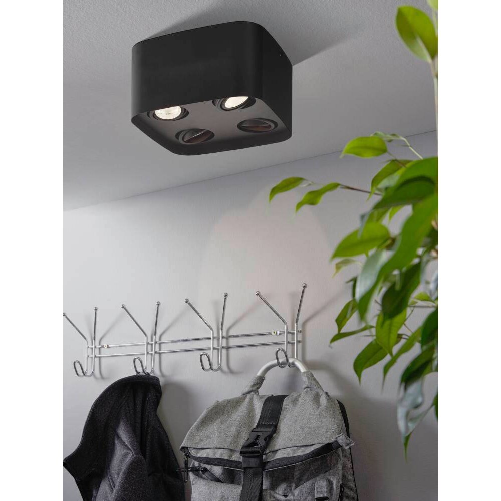 Plafonnier Eglo-Leuchten CAMINALES-Z LED Noir, 4 lumières main product photo
