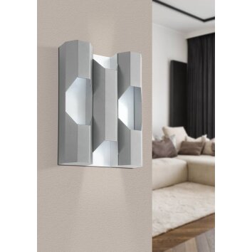 Applique murale Eglo-Leuchten ZINACUA LED Argenté, 4 lumières