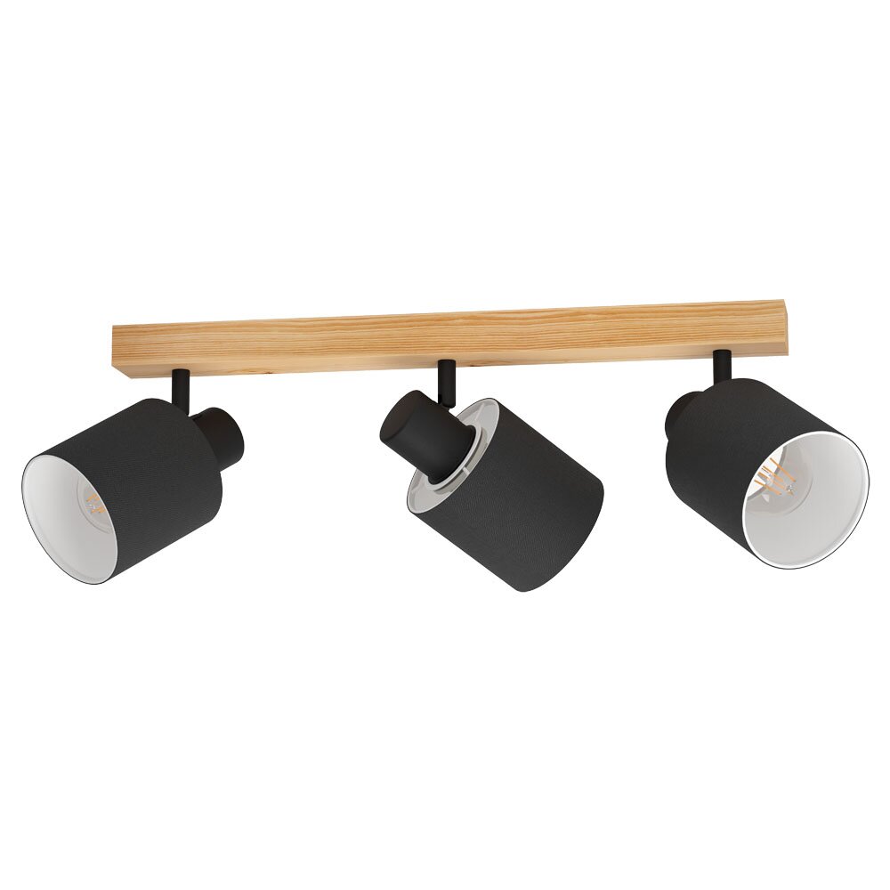 Plafonnier Eglo-Leuchten BATALLAS Brun, Noir, 3 lumières main product photo