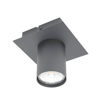 Plafonnier Eglo-Leuchten VALCASOTTO LED Noir, 1 lumière