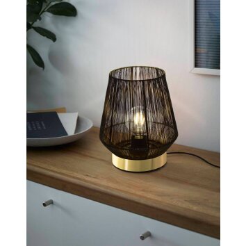 Lampe de table Eglo-Leuchten ESCANDIDOS Laiton, Noir, 1 lumière