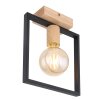 Plafonnier Globo DANIEL Bois clair, Noir, 1 lumière