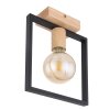 Plafonnier Globo DANIEL Bois clair, Noir, 1 lumière