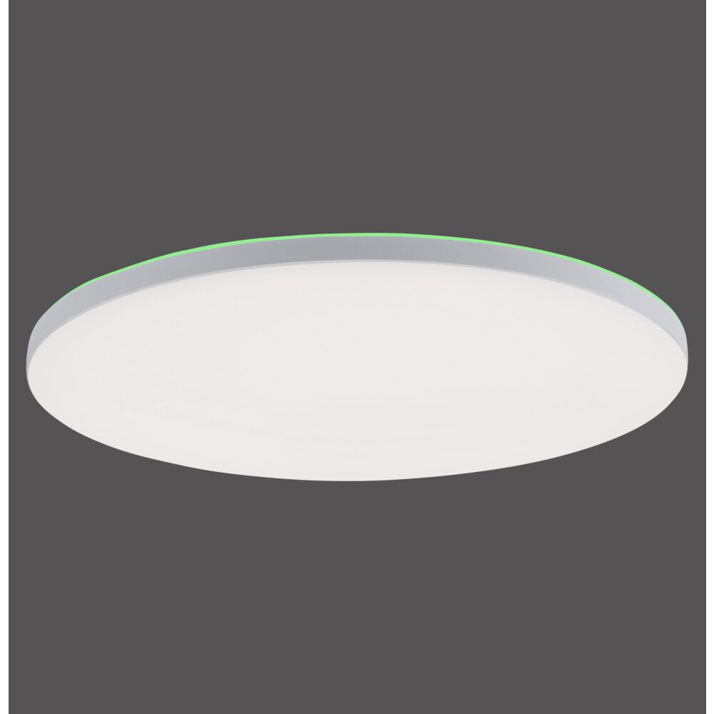 Plafonnier Leuchten-Direkt GUSTAV LED Blanc, 1 lumière, Télécommandes, Changeur de couleurs