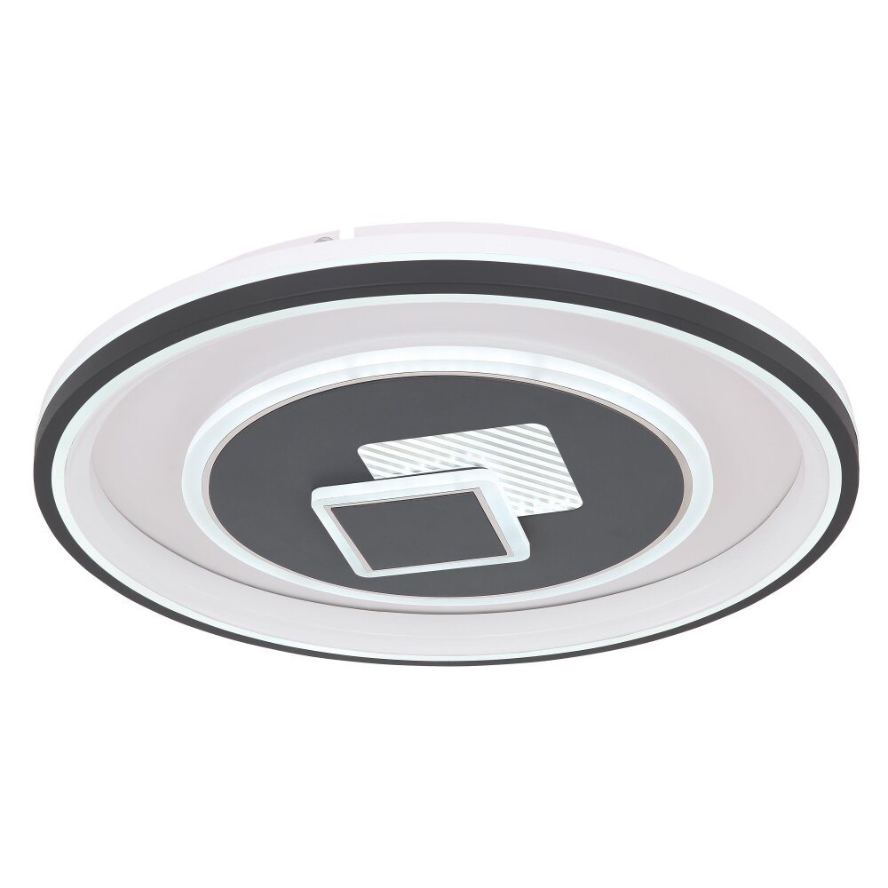 Plafonnier Globo SUNDI LED Noir, Blanc, 1 lumière, Télécommandes