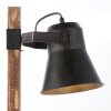 Lampe de table Brilliant-Leuchten Decca Bois foncé, Noir, 1 lumière