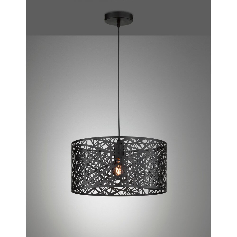 Suspension Fischer-Honsel Ted Noir, 1 lumière