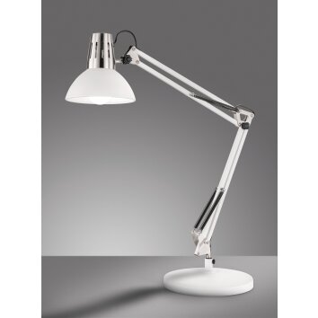 Lampe de table Fischer-Honsel Pit Blanc, 1 lumière
