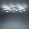 Plafonnier Leuchten-Direkt LOLAsmart-SWING LED Acier brossé, 2 lumières, Télécommandes, Changeur de couleurs