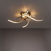 Plafonnier Leuchten-Direkt LOLAsmart-SWING LED Acier brossé, 4 lumières, Télécommandes, Changeur de couleurs