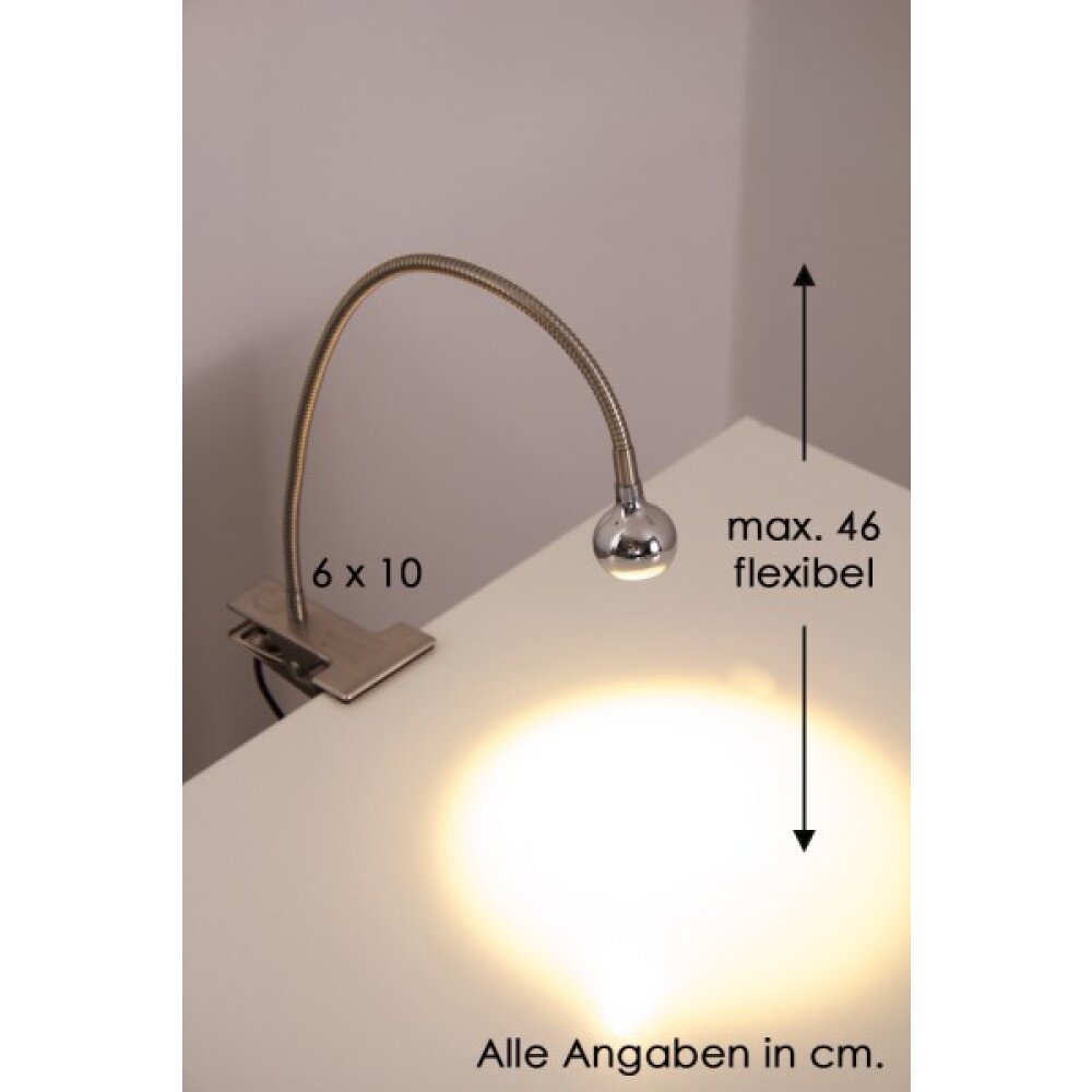 Lampe à pince Globo SERPENT LED Nickel mat H3455845