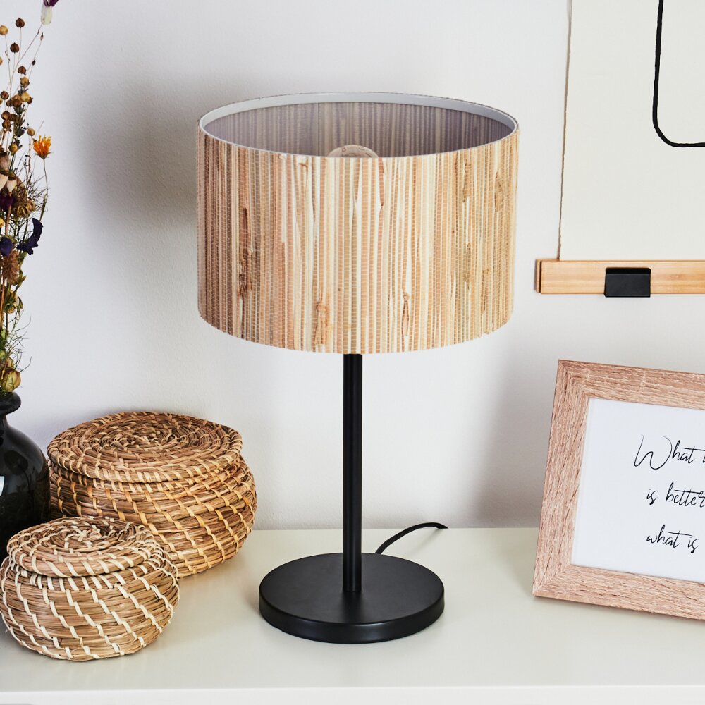 Lampe de table Fleuriot Noir, 1 lumière