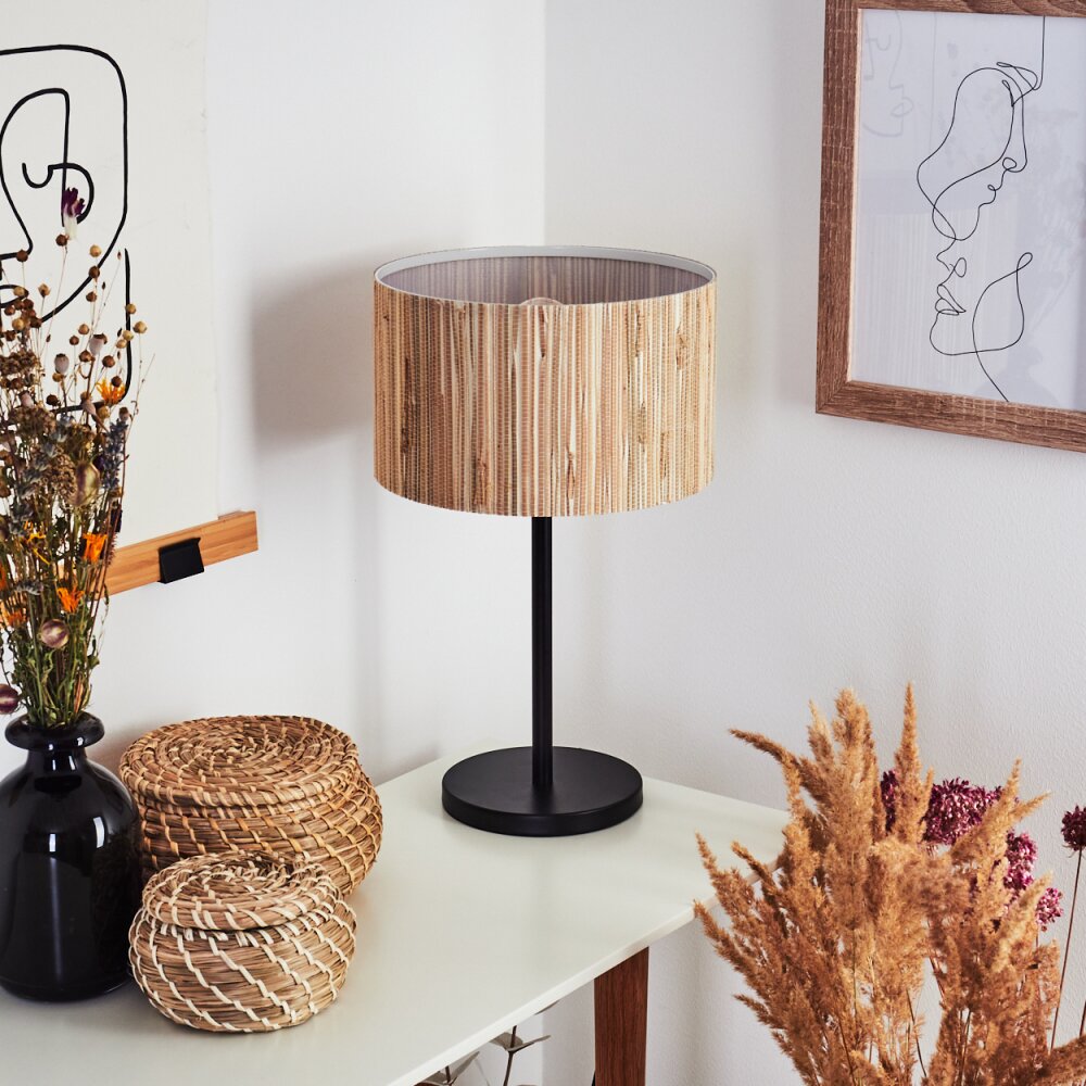Lampe de table Fleuriot Noir, 1 lumière