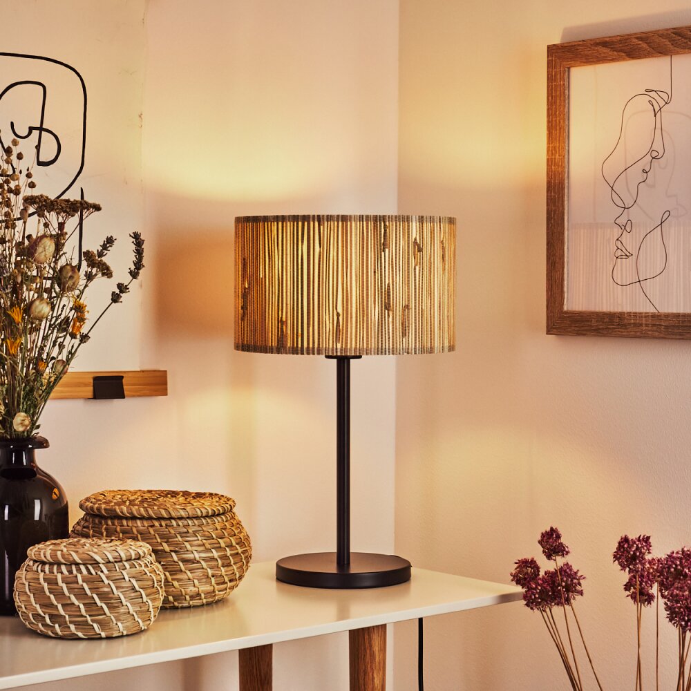 Lampe de table Fleuriot Noir, 1 lumière