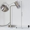 Lampe de table Zuoz Chrome, Nickel mat, 1 lumière