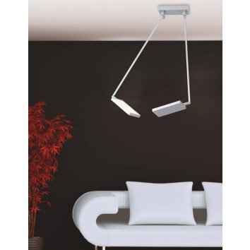 Plafonnier Luce-Design Book LED Argenté, 2 lumières