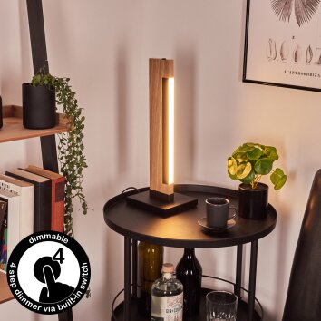 Lampe de table Inzino LED Écru, Noir, 1 lumière