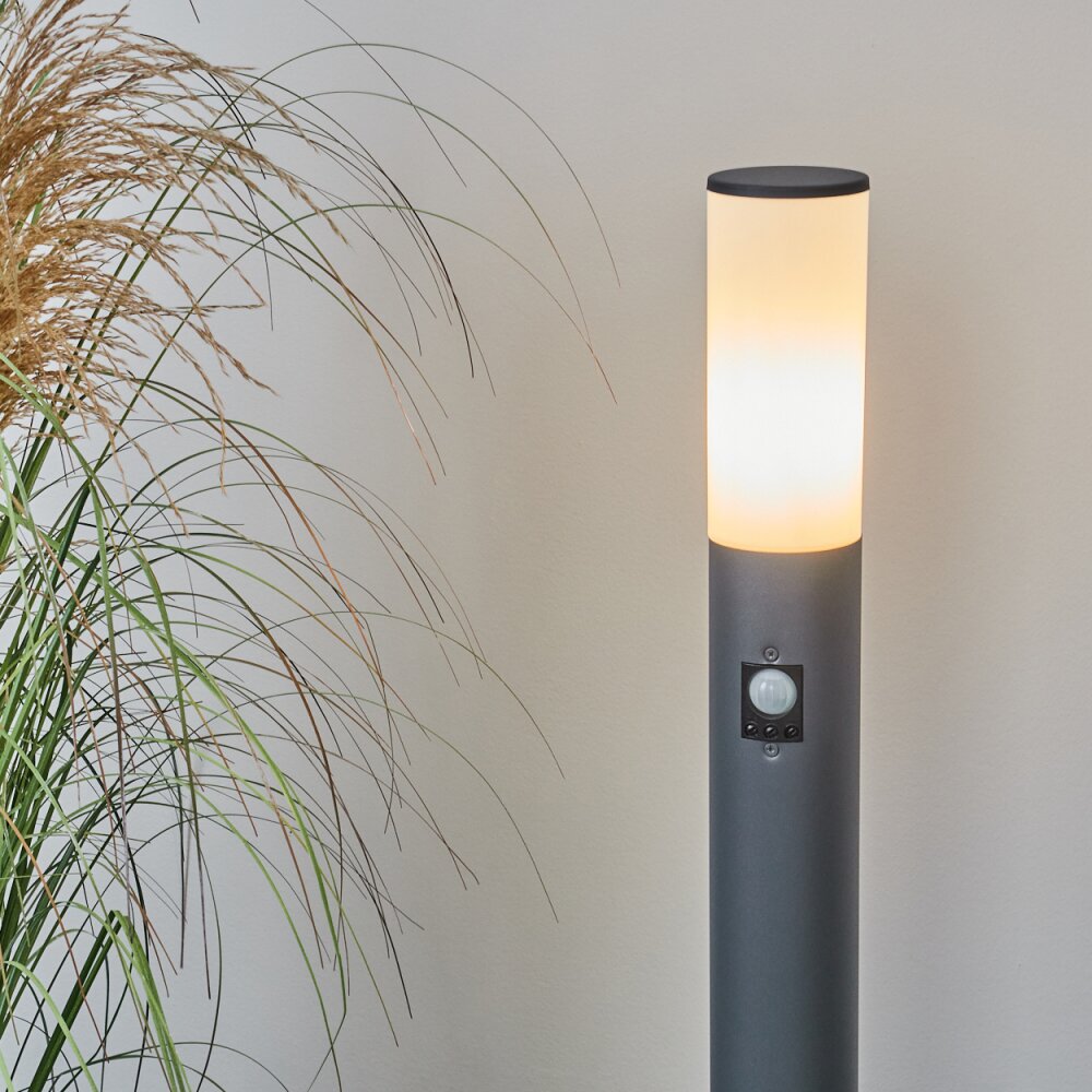 Borne lumineuse Caserta Anthracite, 1 lumière, Détecteur de mouvement