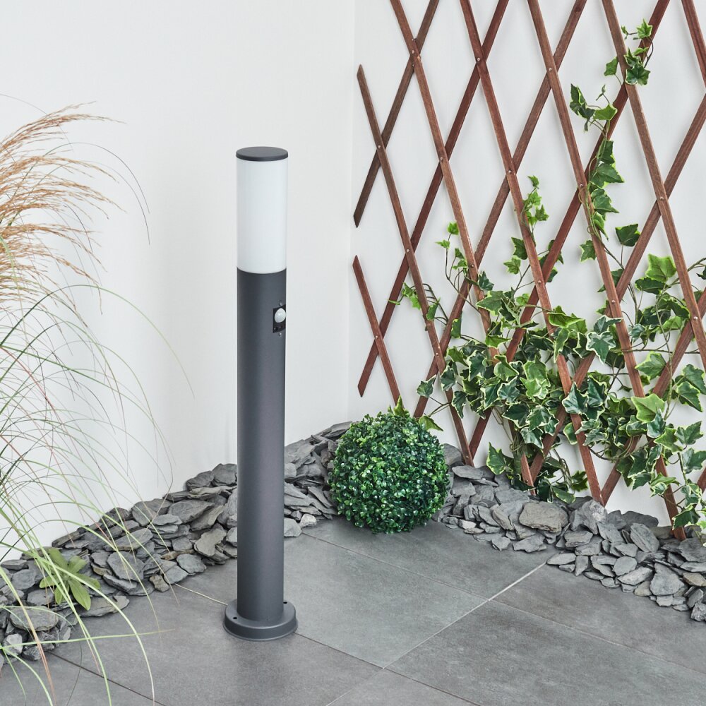 Borne lumineuse Caserta Anthracite, 1 lumière, Détecteur de mouvement