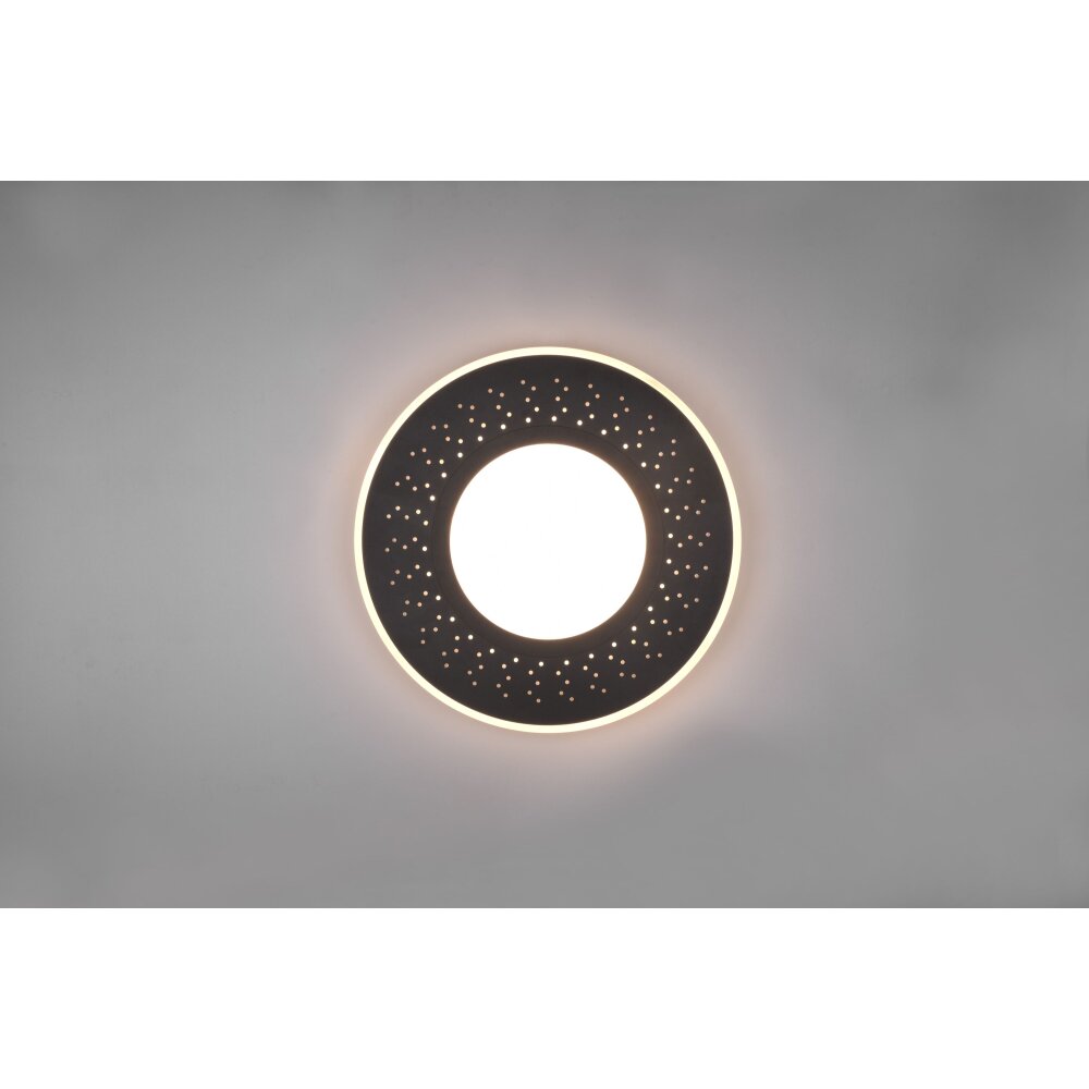 Plafonnier Trio-Leuchten Verus LED Noir, 1 lumière, Télécommandes