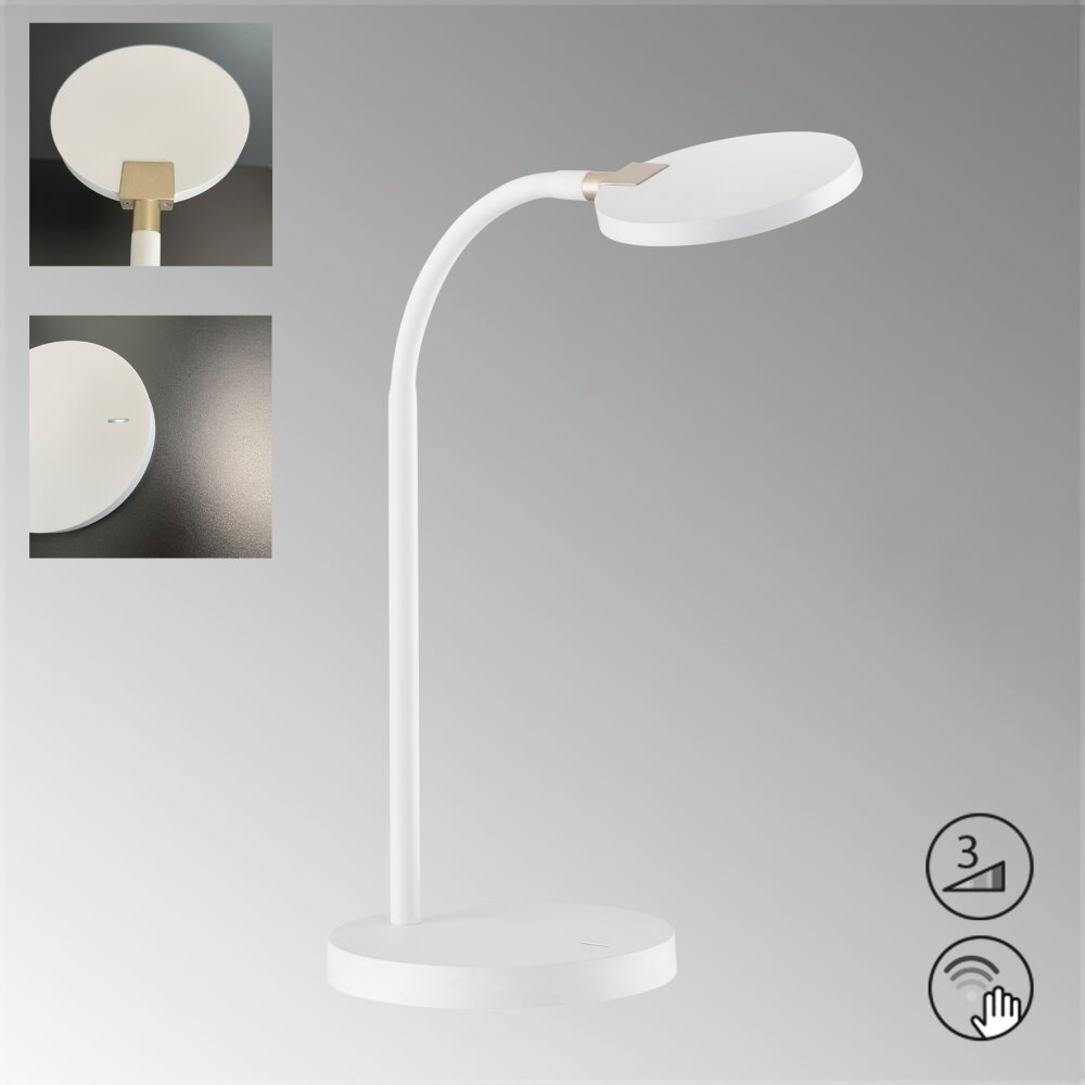 Lampe de table Fischer-Honsel Luna LED Blanc, 1 lumière main product photo