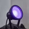 Borne lumineuse Sempach LED Noir, 1 lumière, Changeur de couleurs