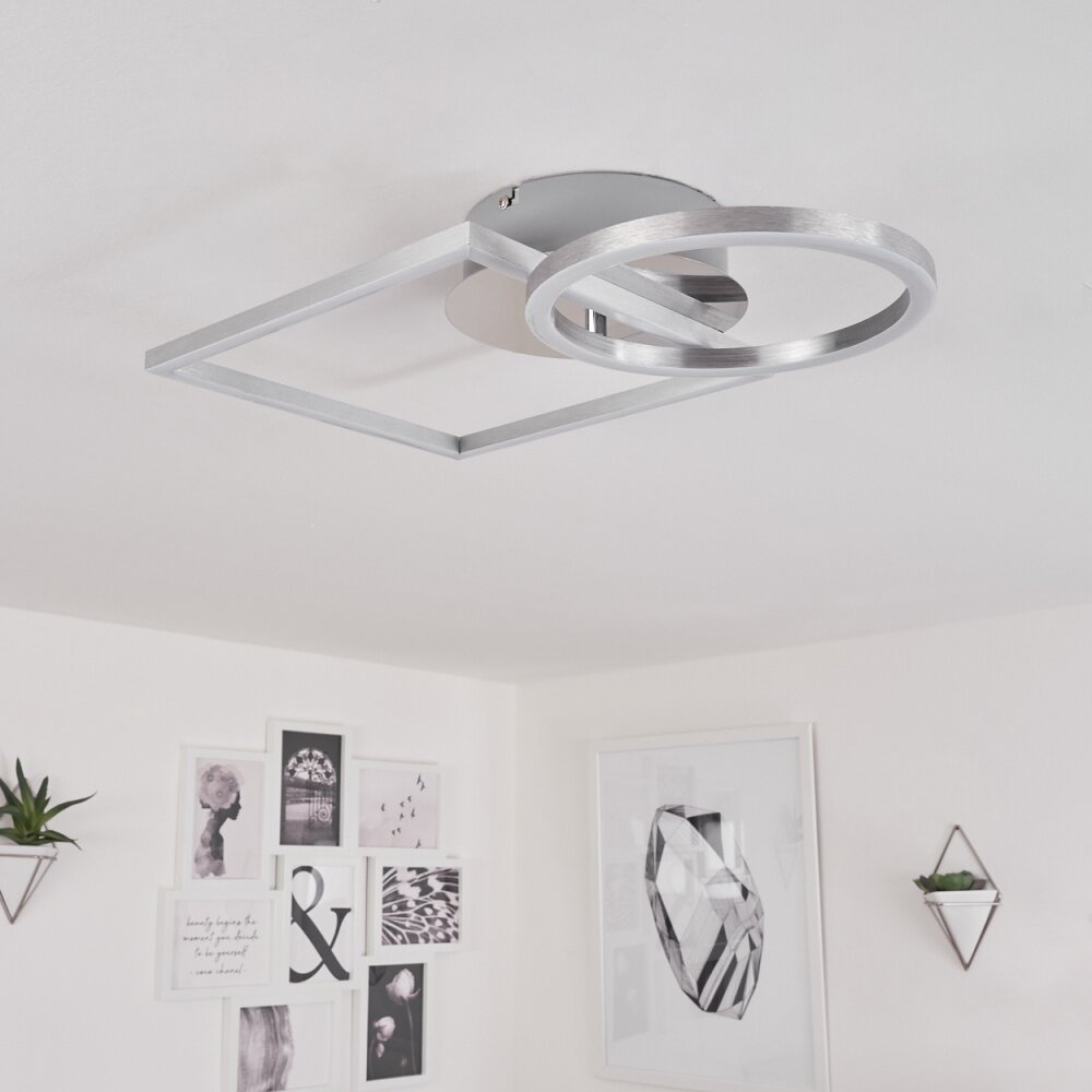 Plafonnier Buren LED Nickel mat, 1 lumière