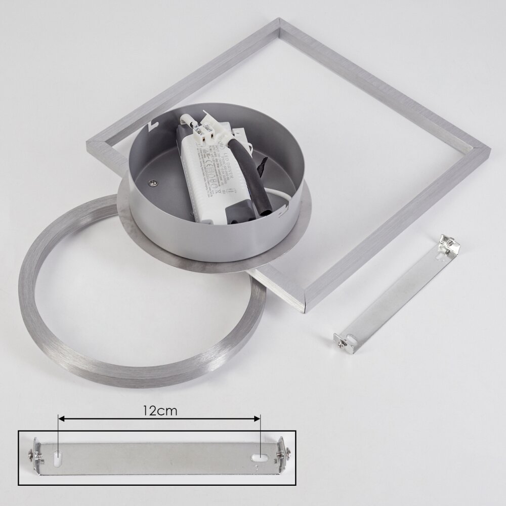 Plafonnier Buren LED Nickel mat, 1 lumière