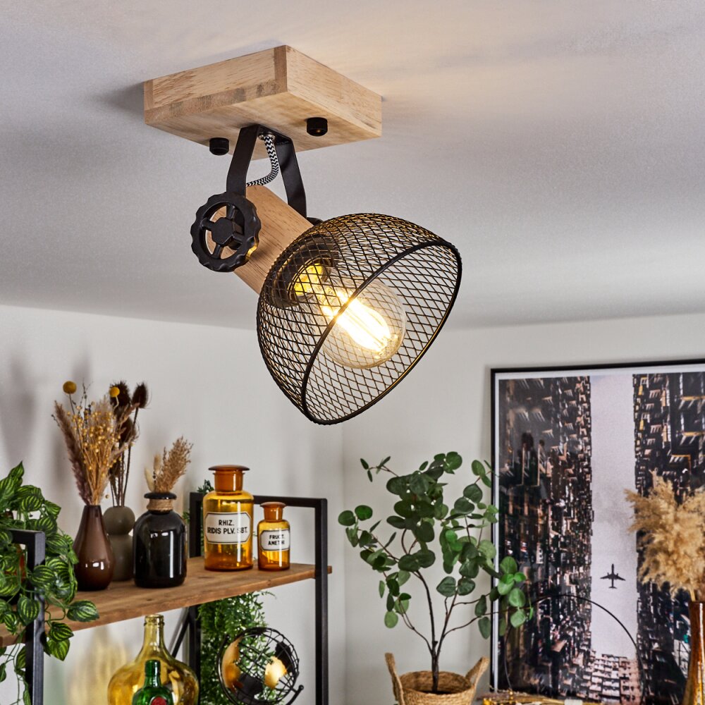 Plafonnier Orny Écru, Noir, 1 lumière main product photo