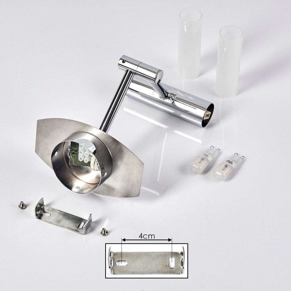 lampe miroir Morges LED Chrome, Scintillant, Blanc H3550106