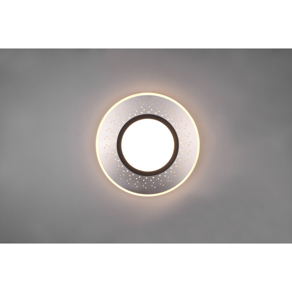 Plafonnier Trio-Leuchten Verus LED Nickel mat, 1 lumière, Télécommandes