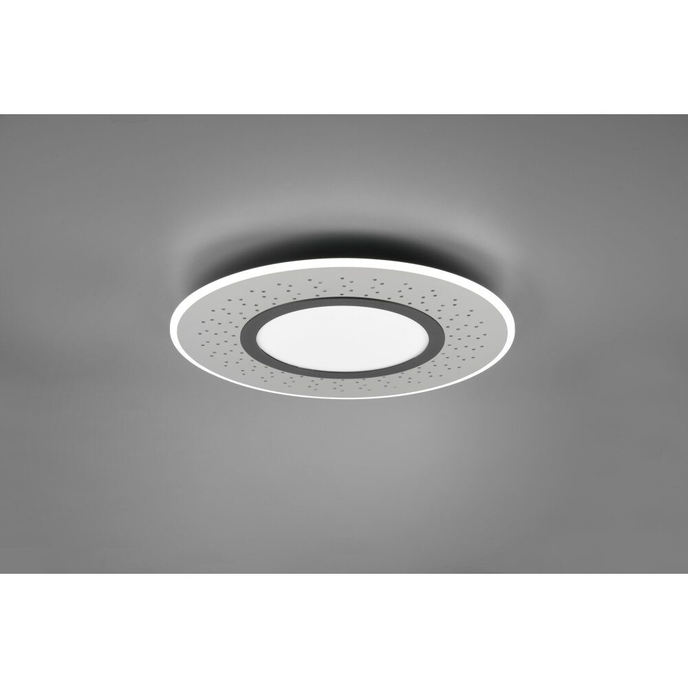 Plafonnier Trio-Leuchten Verus LED Nickel mat, 1 lumière, Télécommandes