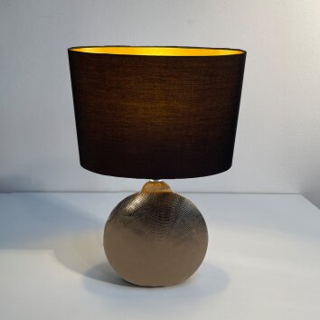 Lampe de table Fischer-Honsel Foro Bronze, 1 lumière