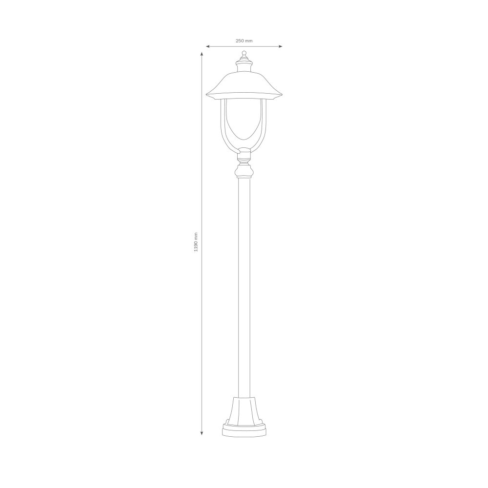 Borne lumineuse LCD Nabburg LED Cuivre, Noir, 1 lumière