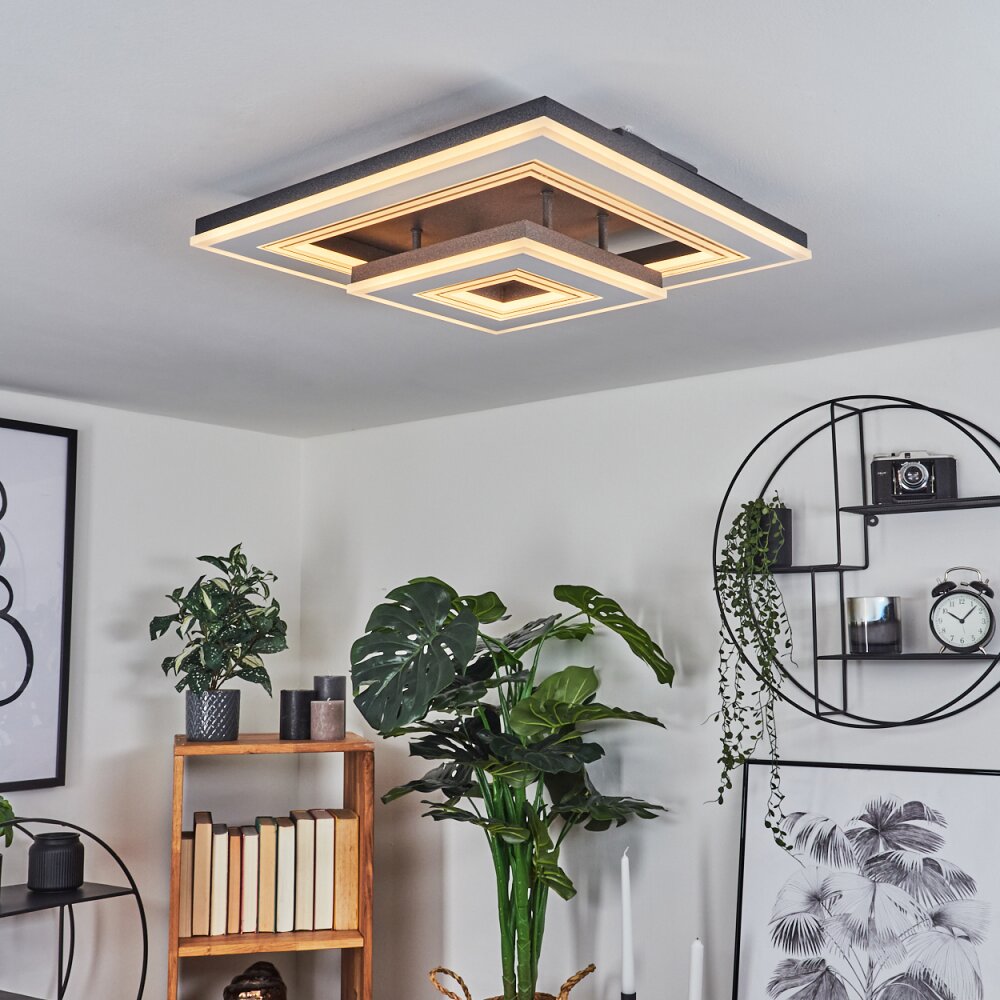 Plafonnier Kolo LED Noir, Blanc, 1 lumière