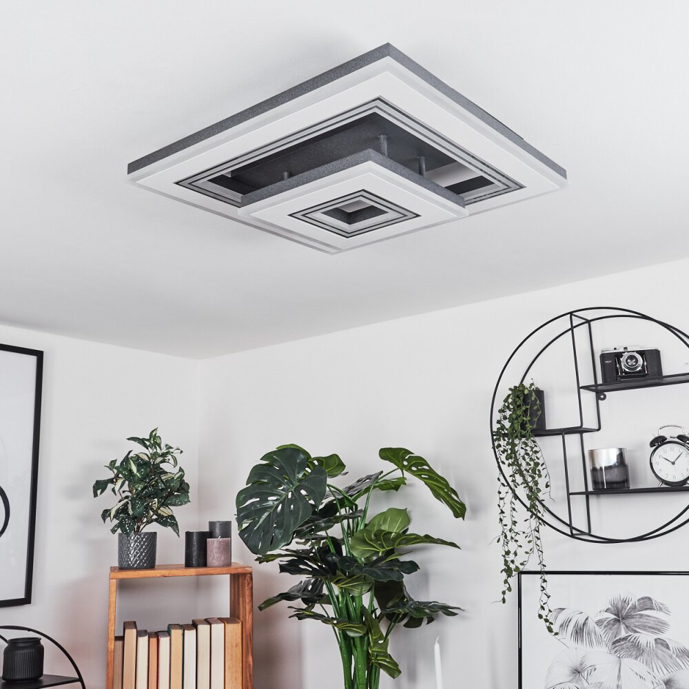 Plafonnier Kolo LED Noir, Blanc, 1 lumière