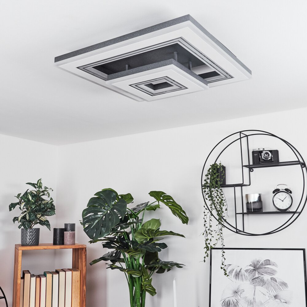 Plafonnier Kolo LED Noir, Blanc, 1 lumière