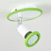 Plafonnier Cabri LED Chrome, Vert, Blanc, 1 lumière