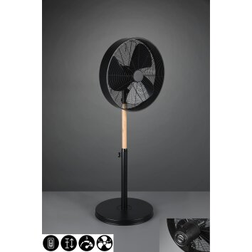 Ventilateur Reality Viking Bois clair, Noir