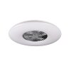 Ventilateur Reality Visby LED Chrome, 1 lumière, Télécommandes